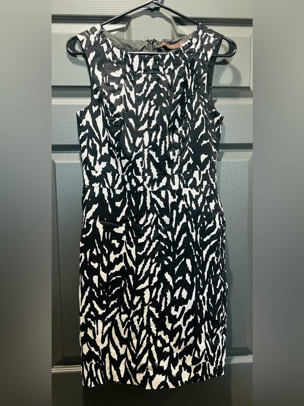 The Limited Black & White Animal Print Sheath Dress